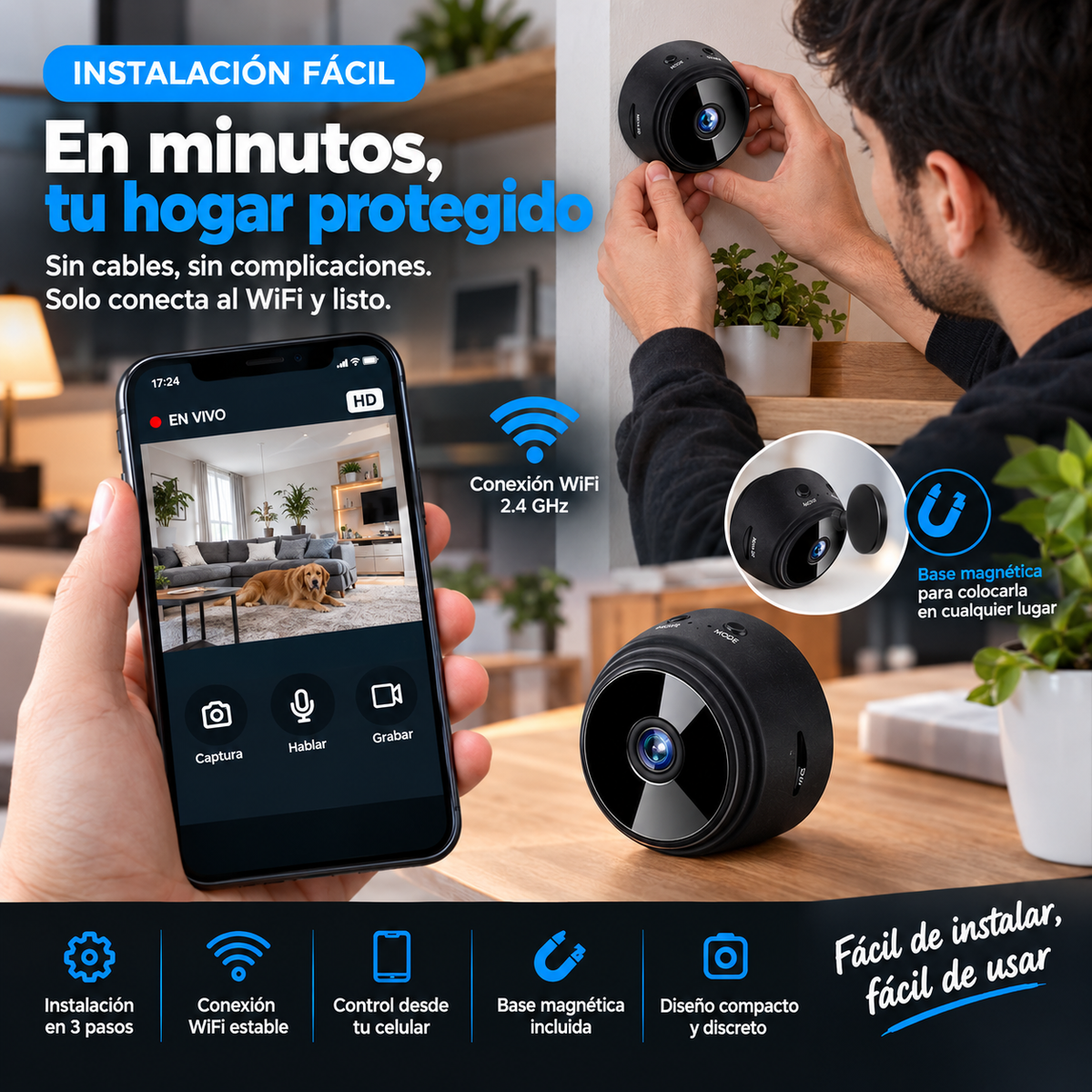 Mini Camara Espia De Seguridad