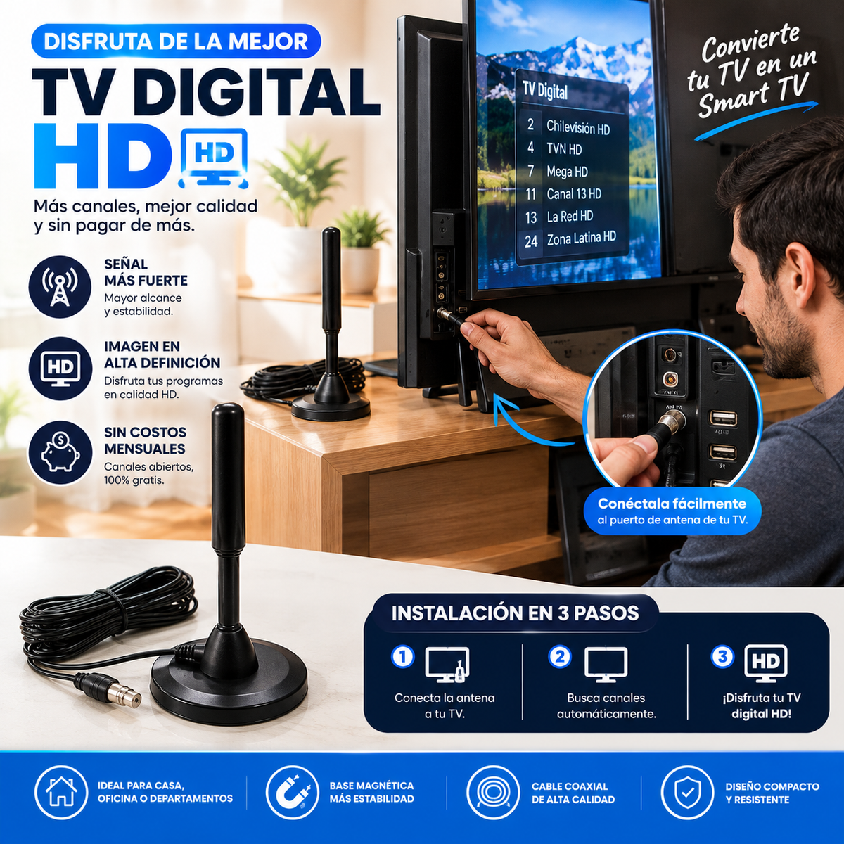 Antena Tv Digital Hd  ANTENA HD FULL TV