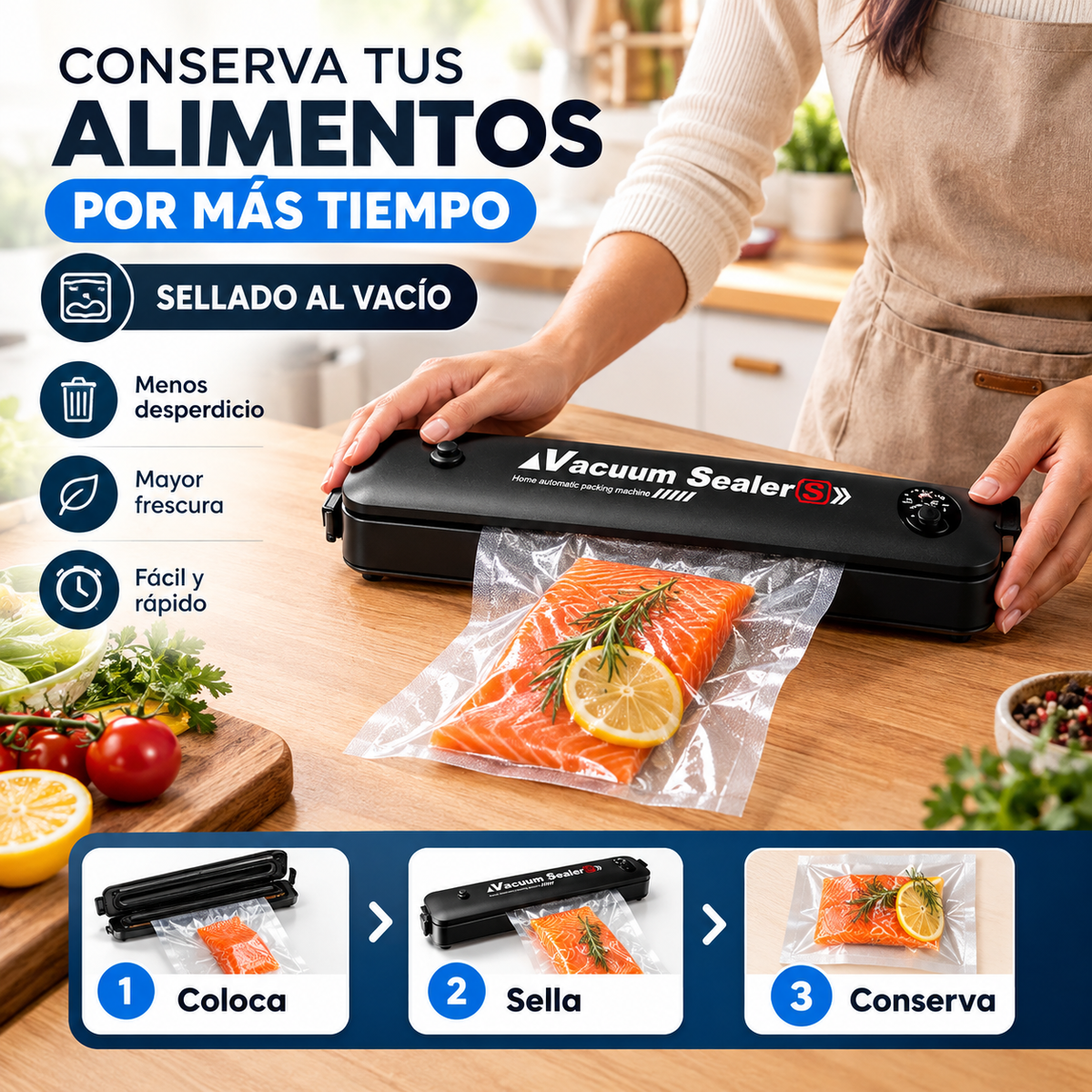 Vacunm Sealer™ - Selladora de Alimentos